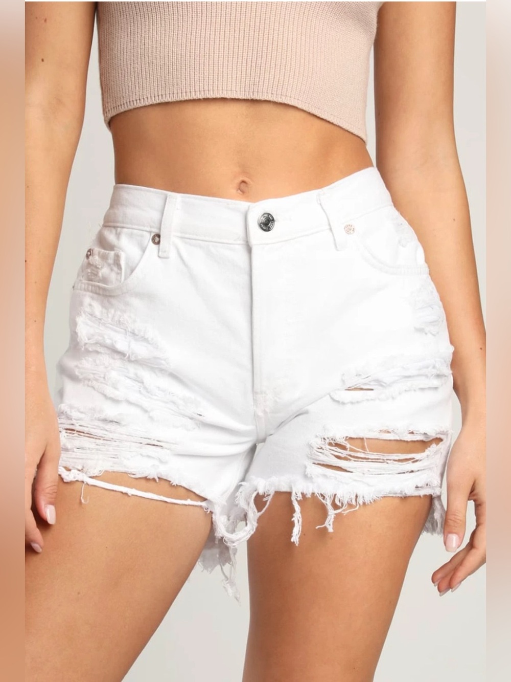 Free People - We The Free Maggie Mid-Rise Distressed Shorts Women’s Size 29(NWT)